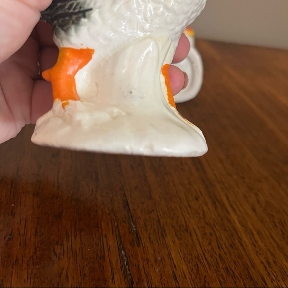 VINTAGE CERAMIC ROOSTER HEN CHICKEN SALT PEPPER SHAKERS JAPAN. - Picture 10 of 13